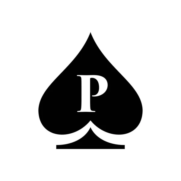 Літера Логотип Казино Покер Казино Вегас Логотип Шаблон Листі Poker — стоковий вектор