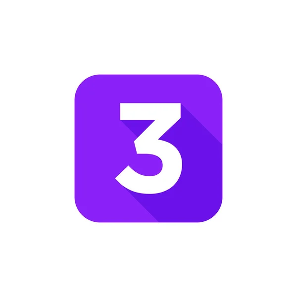 Alphabet Text Symbol Flat Icon Letter Long Shadow Sign Template — 스톡 벡터