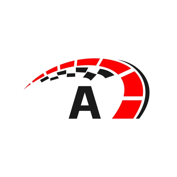 Логотип Спортивного Автомобіля Літеру Концепція Швидкості Автомобільний Шаблон Обслуговування Автомобілів — стоковий вектор