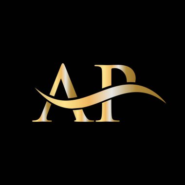 AP Harfi Logo Tasarım Şablonu. AP, A P Harfi Logosu Modern, Düz, Minimalist, İş, Şirket Şablonu