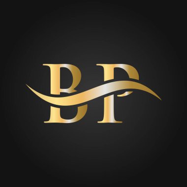 BP Harfi Logo Tasarım Şablonu. BP, B P Harfi Logosu Modern, Düz, Minimalist, İş, Şirket Şablonu