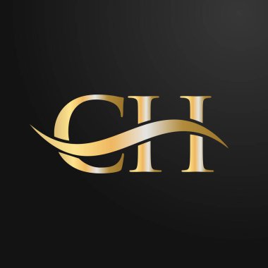 CH harfi logo tasarım şablonu. CH, C H Letter Logosu Modern, Düz, Minimalist, İş, Şirket İşareti