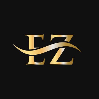 Harf EZ Logo Tasarım Şablonu. EZ, E Z Letter Logosu Modern, Düz, Minimalist, İş, Şirket İşareti