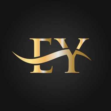 Harf EY Logo Tasarım Şablonu. EY, E Y Letter Logosu Modern, Düz, Minimalist, İş, Şirket İşareti
