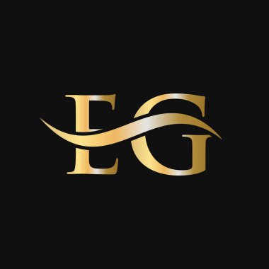 Harf EG Logo Tasarım Şablonu. EG, E G Harf Logosu Modern, Düz, Minimalist, İş, Şirket İşareti
