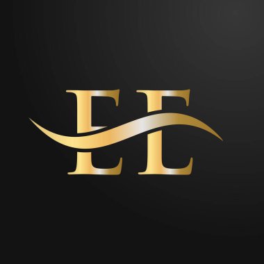 Harf EE Logo Tasarım Şablonu. E, E E Letter Logosu Modern, Düz, Minimalist, İş, Şirket İşareti