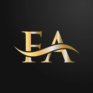 FA Harfi Logo Tasarım Şablonu. FA, F A Harfi Logosu Modern, Düz, Minimalist, İş, Şirket İşareti