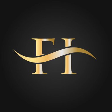 Harf FI Logo Tasarım Şablonu. FI, FI Letter Logosu Modern, Düz, Minimalist, İş, Şirket İşareti