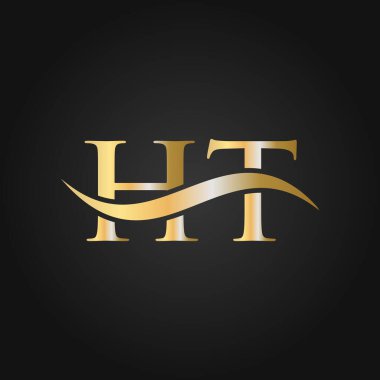 Harf HT Logo Tasarım Şablonu. HT, H T Letter Logosu Modern, Düz, Minimalist, İş, Şirket İşareti