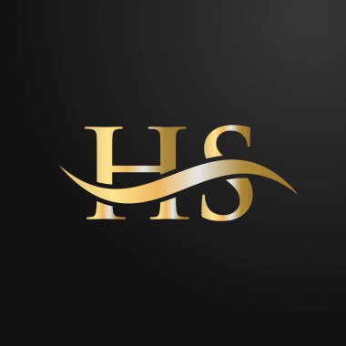 HS Logo Tasarım Şablonu. HS, H S Letter Logosu Modern, Düz, Minimalist, İş, Şirket İşareti