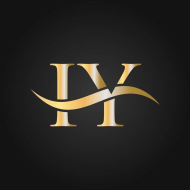 Harf IY Logo Tasarım Şablonu. IY, I Y Letter Logosu Modern, Düz, Minimalist, İş, Şirket İşareti