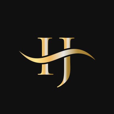 IJ Logo Tasarım Şablonu. IJ, I J Letter Logosu Modern, Düz, Minimalist, İş, Şirket İşareti