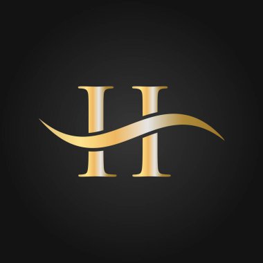 Harf II Logo Tasarım Şablonu. II, I I Mektup Logosu Modern, Düz, Minimalist, İş, Şirket İşareti