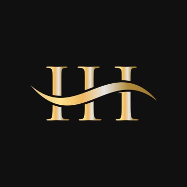 Harf IH Logo Tasarım Şablonu. IH, I H Mektup Logosu Modern, Düz, Minimalist, İş, Şirket İşareti