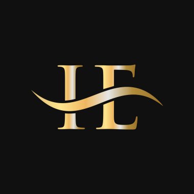 IE Logo Tasarım Şablonu. IE, I E Letter Logosu Modern, Düz, Minimalist, İş, Şirket İşareti