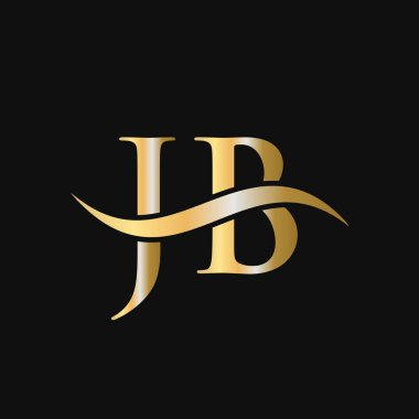 Harf JB Logo Tasarım Şablonu. JB, J B Letter Logosu Modern, Düz, Minimalist, İş, Şirket İşareti