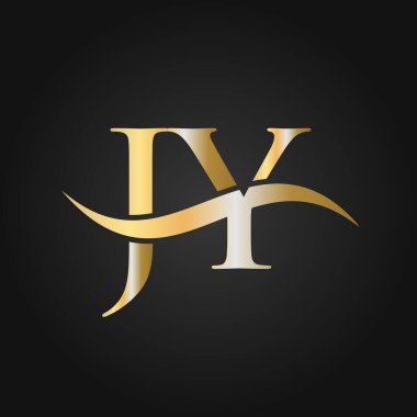 Harf JY Logo Tasarım Şablonu. JY, J Y Letter Logosu Modern, Düz, Minimalist, İş, Şirket İşareti