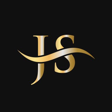 Harf JS Logo Tasarım Şablonu. JS, J S Letter Logosu Modern, Düz, Minimalist, İş, Şirket İşareti