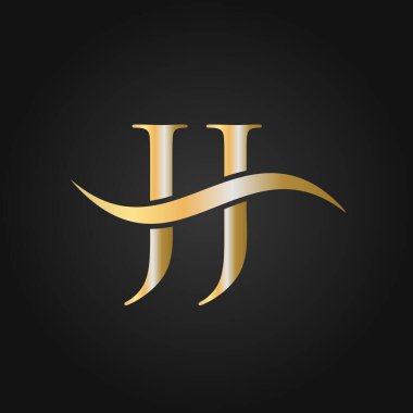 Harf JJ Logo Tasarım Şablonu. JJ, J Letter Logosu Modern, Düz, Minimalist, İş, Şirket İşareti