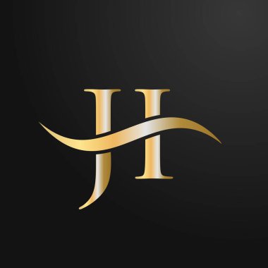 Harf JI Logo Tasarım Şablonu. JI, J Letter Logosu Modern, Düz, Minimalist, İş, Şirket İşareti