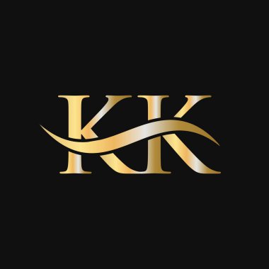 KK Logo Tasarım Şablonu. KK, K Letter Logosu Modern, Düz, Minimalist, İş, Şirket Şablonu
