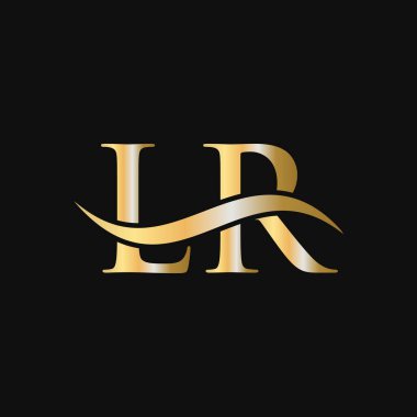 LR Logo Tasarım Şablonu. LR, L R Letter Logosu Modern, Düz, Minimalist, İş, Şirket İşareti