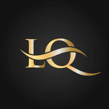 Harf LQ Logo Tasarım Şablonu. LQ, L Q Harf Logosu Modern, Düz, Minimalist, İş, Şirket İşareti
