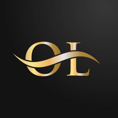 Harf OL Logo Tasarım Şablonu. OL, O L Mektup Logosu Modern, Düz, Minimalist, İş, Şirket İşareti