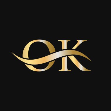 Harf Tamam Logo Tasarım Şablonu. Tamam, OK Letter Logosu Modern, Düz, Minimalist, İş, Şirket İşareti