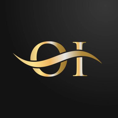 Harf OI Logo Tasarım Şablonu. OI, O Letter Logosu Modern, Düz, Minimalist, İş, Şirket İşareti