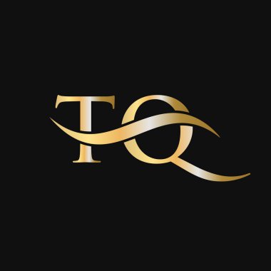Harf TQ Logo Tasarım Şablonu. TQ, T Q Harf Logosu Modern, Düz, Minimalist, İş, Şirket İşareti