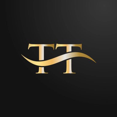 Harf TT Logo Tasarım Şablonu. TT, T Letter Logosu Modern, Düz, Minimalist, İş, Şirket İşareti
