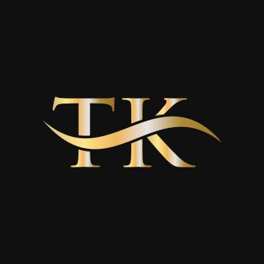 T.K. Logo Tasarım Şablonu. TK, T K Letter Logosu Modern, Düz, Minimalist, İş, Şirket İşareti