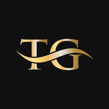 Harf TG Logo Tasarım Şablonu. TG, T G Mektup Logosu Modern, Düz, Minimalist, İş, Şirket İşareti