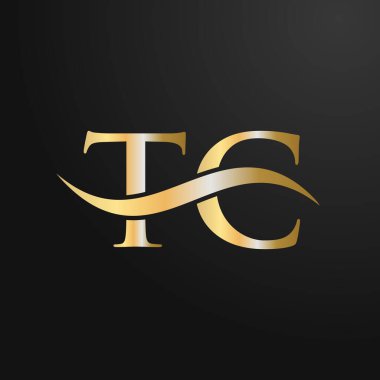 Harf TC Logo Tasarım Şablonu. TC, T C Mektup Logosu Modern, Düz, Minimalist, İş, Şirket İşareti