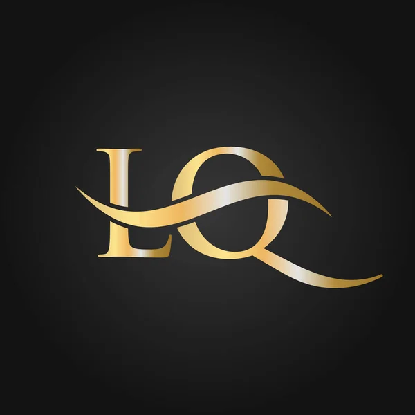 文字Lqロゴデザインテンプレート Q手紙ロゴ現代 フラット ミニマリズム ビジネス 会社の看板 — ストックベクタ