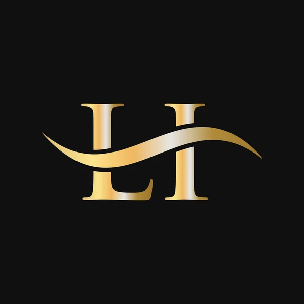 Γράμμα Λογότυπο Σχεδιασμού Letter Logo Modern Flat Minimalist Επιχειρήσεις Εταιρία — Διανυσματικό Αρχείο