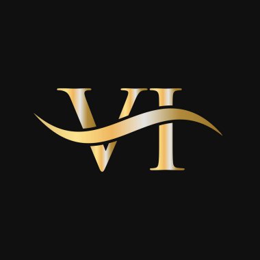 Harf VI Logo Tasarım Şablonu. VI, V Mektup Logosu Modern, Düz, Minimalist, İş, Şirket İşareti