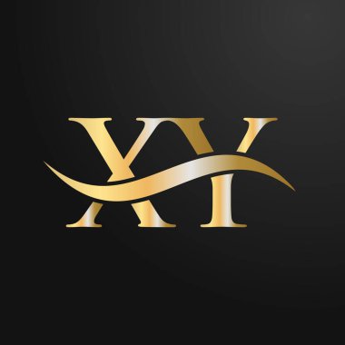 Harf XY Logo Tasarım Şablonu. XY, X Y Letter Logosu Modern, Düz, Minimalist, İş, Şirket İşareti