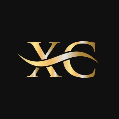 XC Logo Tasarım Şablonu. XC, X C Mektup Logosu Modern, Düz, Minimalist, İş, Şirket İşareti