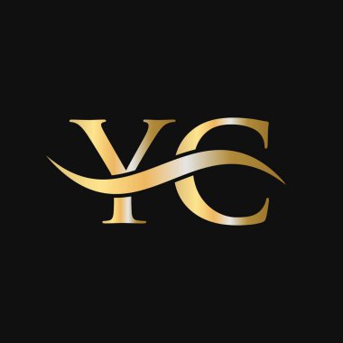 YC Logo Tasarım Şablonu. YC, Y C Mektup Logosu Modern, Düz, Minimalist, İş, Şirket İşareti