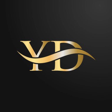Harf YD Logo Tasarım Şablonu. YD, Y D Mektup Logosu Modern, Düz, Minimalist, İş, Şirket İşareti