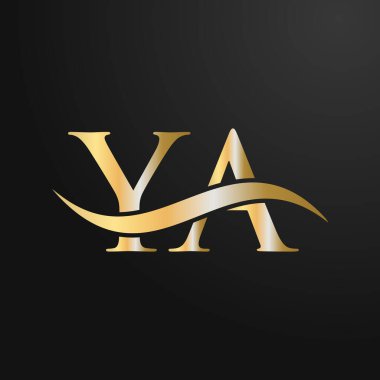 YA Logo Şablonu Harfi. YA, Y A Harf Logosu Modern, Düz, Minimalist, İş, Şirket İşareti