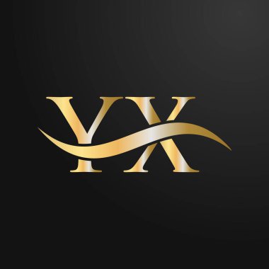 Harf YX Logo Tasarım Şablonu. YX, Y X Harf Logosu Modern, Düz, Minimalist, İş, Şirket İşareti