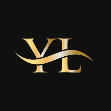 Harf YL Logo Tasarım Şablonu. YL, Y L Mektup Logosu Modern, Düz, Minimalist, İş, Şirket İşareti