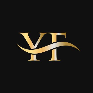 YF Logo Tasarım Şablonu. YF, Y F Mektup Logosu Modern, Düz, Minimalist, İş, Şirket İşareti
