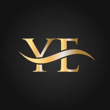 YE Logo Tasarım Şablonu. EVET, YE Letter Logosu Modern, Düz, Minimalist, İş, Şirket İşareti