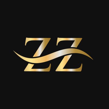 Harf ZZ Logo Tasarım Şablonu. ZZ, Z Harf Logosu Modern, Düz, Minimalist, İş, Şirket İşareti