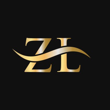 Harf ZL Logo Tasarım Şablonu. ZL, Z L Mektup Logosu Modern, Düz, Minimalist, İş, Şirket İşareti