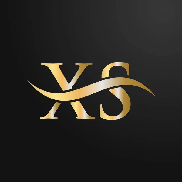 文字Xsロゴデザインテンプレート S手紙ロゴ現代 フラット ミニマリズム ビジネス 会社の看板 — ストックベクタ